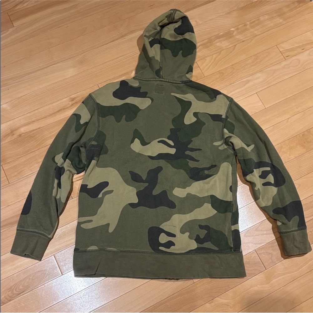 GAP Kids Green Camouflage Zip-Up Hoodie - size XXL (14-16) - Picture 8 of 13